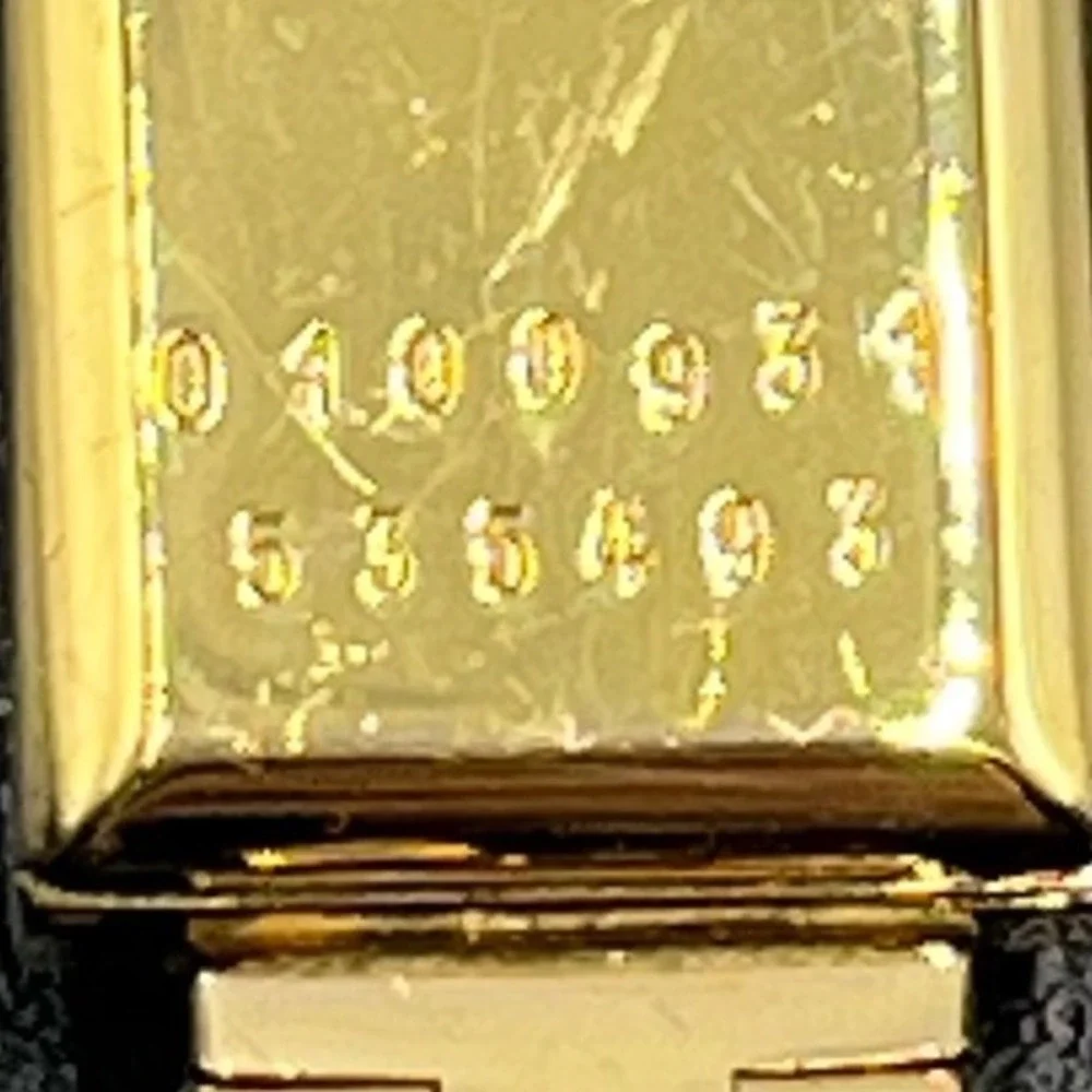 Ernest Borel Vintage Gold Textured Manual Wind Swiss Cocktail‎ Watch 10 Microns